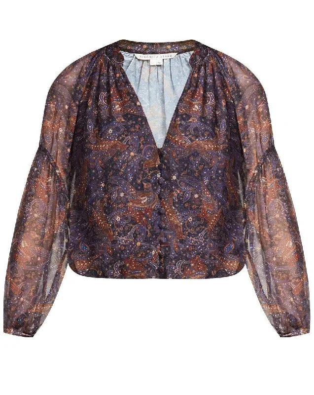 Jayce Vintage-Print Blouse