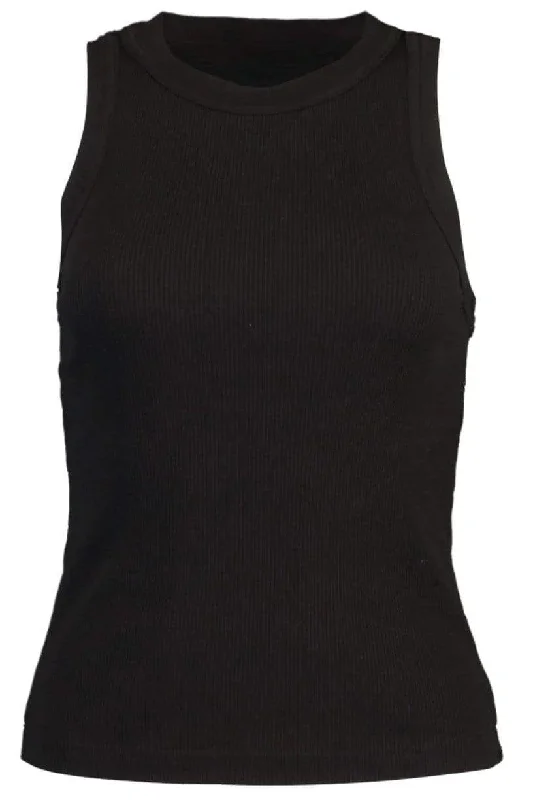 Isabel Rib Tank - Black