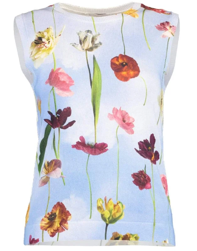 Mixed Floral Sky Printed Tank