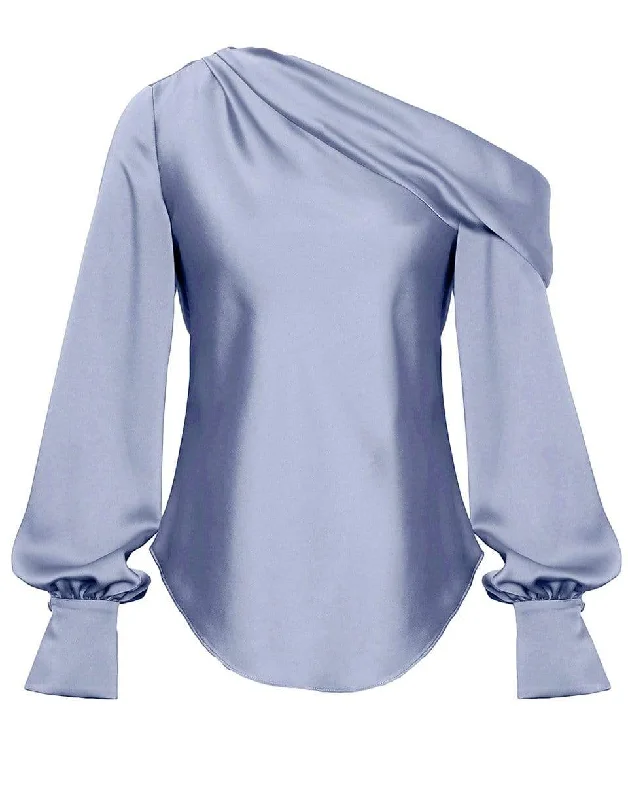 Alice One Shoulder Top  - Periwinkle