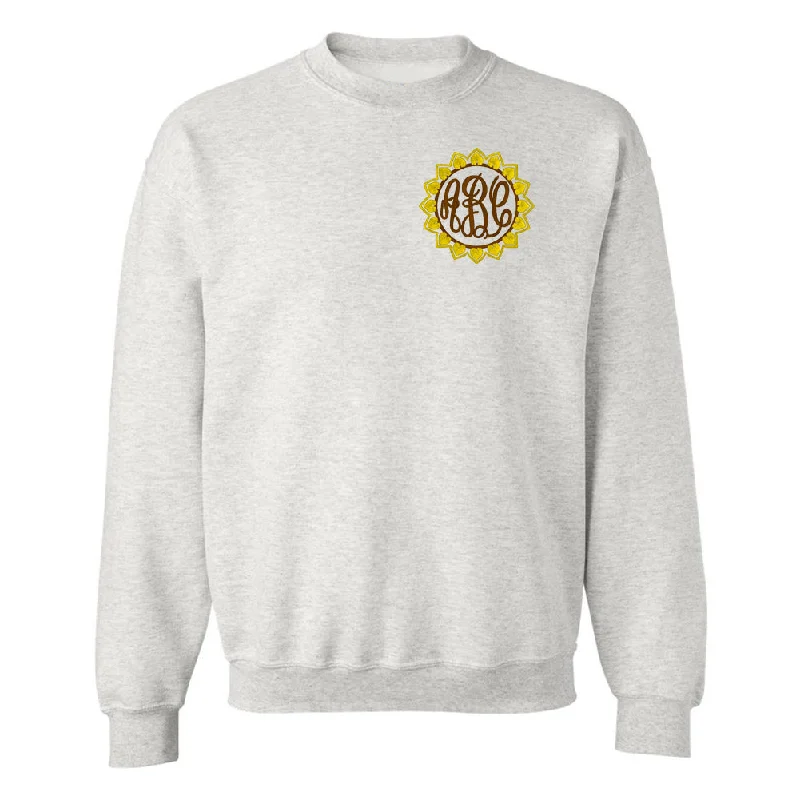 Monogrammed Sunflower Crewneck Sweatshirt