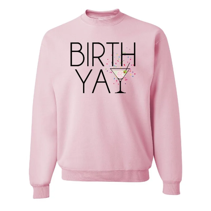 Monogrammed 'Birth-Yay' Crewneck Sweatshirt