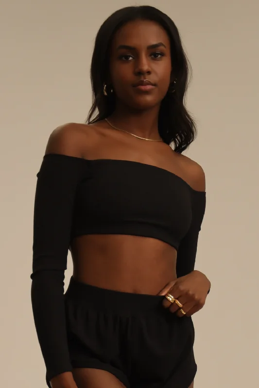 Artist Long Sleeved Crop - Black - FINAL SALE