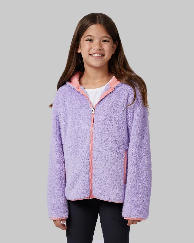 GIRLS' SOFT SHERPA HOODED FULL-ZIP