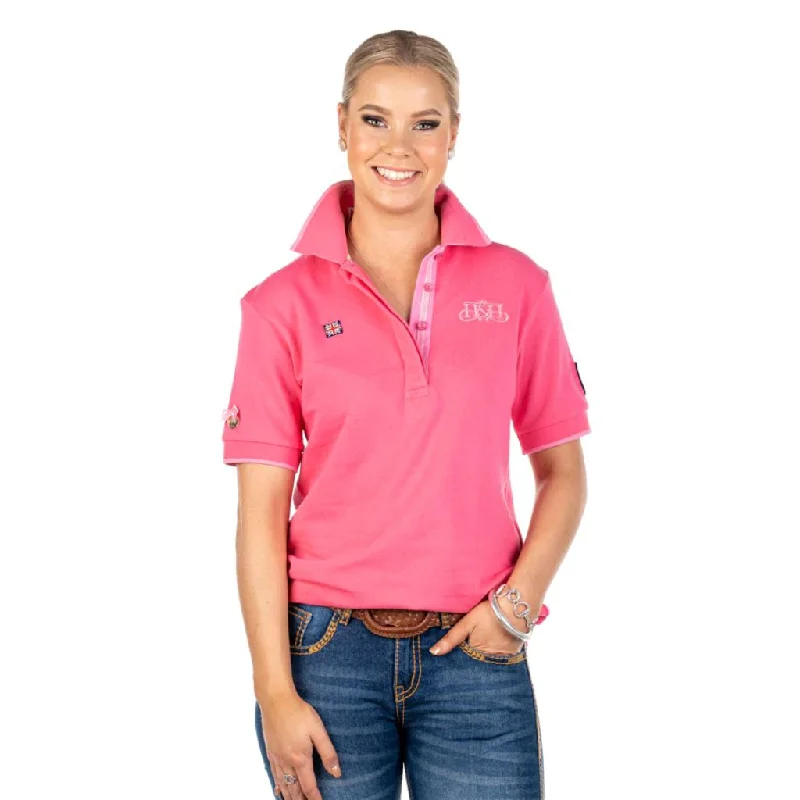 Hitchley and Harrow Loose Fit Polo Shirt HOT PINK