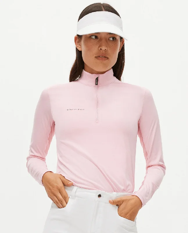 ROHNISCH UV Mesh Long Sleeve Polo Orchid Pink