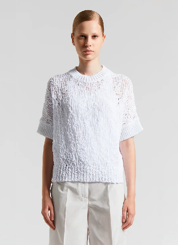 Malfilè Yarn Short Sleeve Sweater