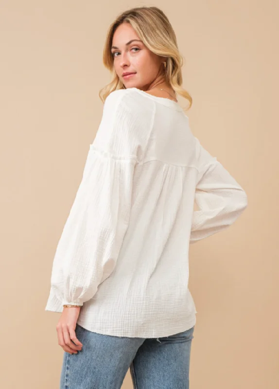 Shoreline Breeze Blouse | COZY CO. *30A JANUARY PREORDER