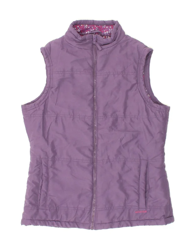 WEIRD FISH Womens Gilet UK 10 Small Purple Polyester