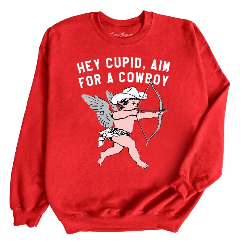 Cupid Aim For A Cowboy Sweatshirt