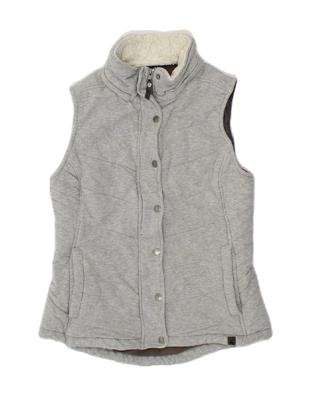 L.L.BEAN Womens Gilet UK 10 Small Grey