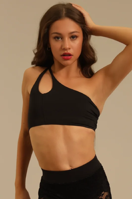 Lynne Crop Top - Black - FINAL SALE