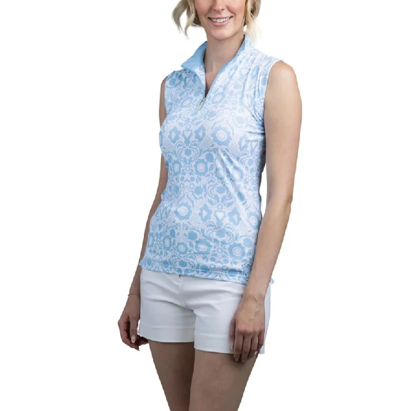 Kastel Denmark Sleeveless Tank Light Blue White Floral