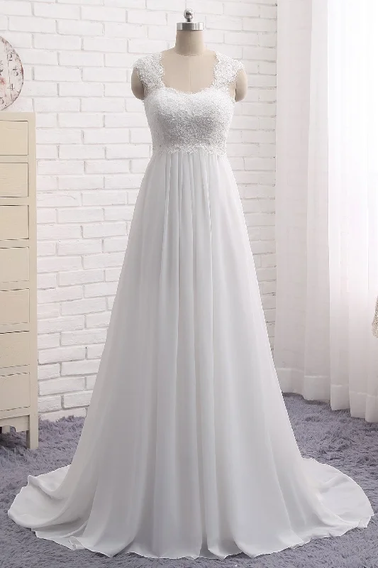 DingJiDress Wedding Dress Sleeveless Lace Plus Size Bridal Gowns for Wedding for Beach Formal Women's Dresses