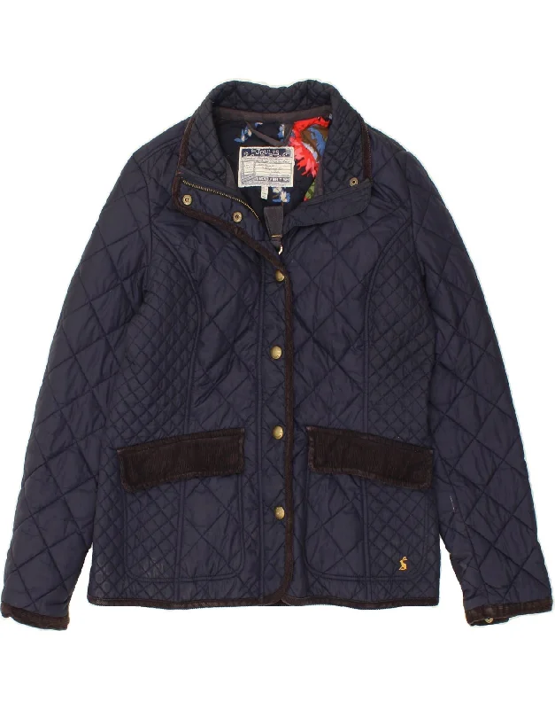 JULES Womens Quilted Jacket UK 14 Medium Navy Blue