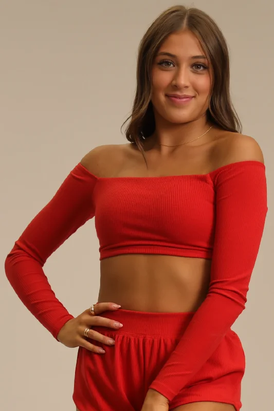 Artist Long Sleeved Crop - True Cherry - FINAL SALE