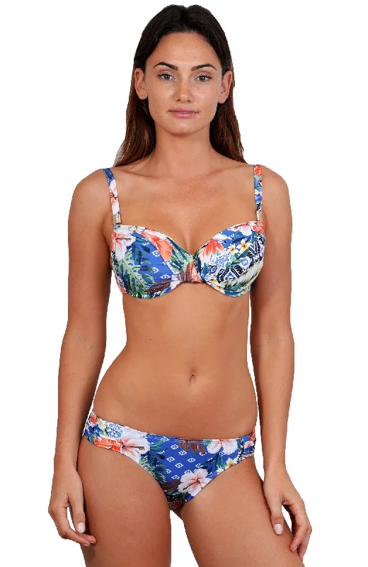 TIKI ISLAND D/DD RUCHE UNDERWIRE TOP