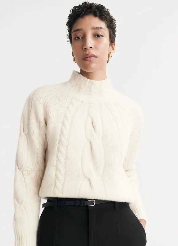 Chunky Cable Turtleneck Sweater