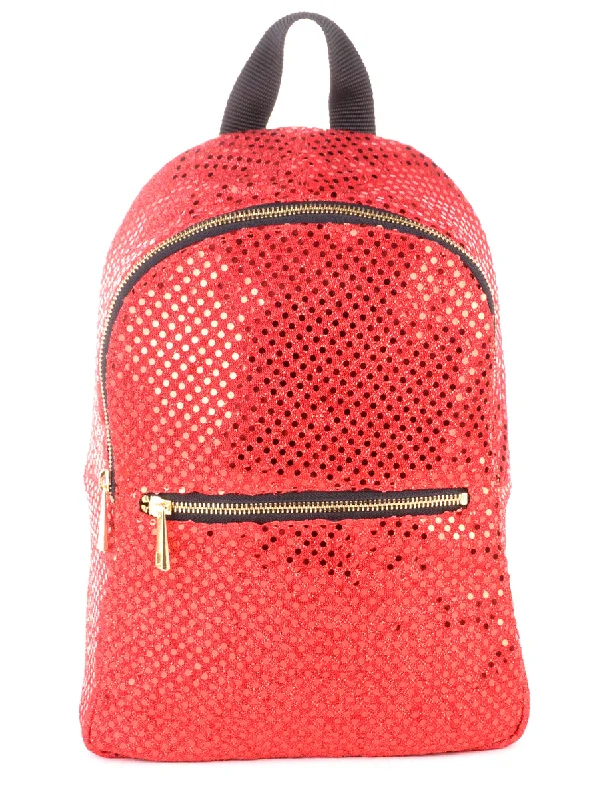 Label Sequined Nikki Backpack