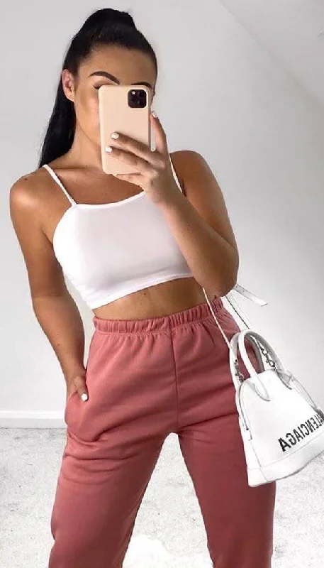 Strappy Jersey Crop Top