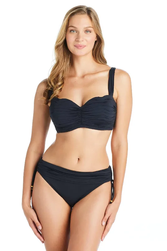 Kore Underwire Shirred Bandeau D-DD Cup Bikini Top