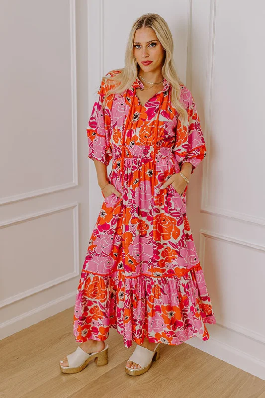 Chasing Sunsets Floral Maxi Dress