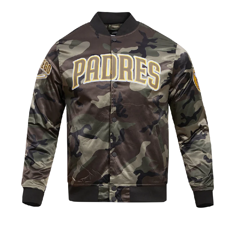 MLB SAN DIEGO PADRES CAMO AOP MEN'S SATIN JACKET (CAMO)